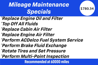 Maintenance Special-60,000 Miles